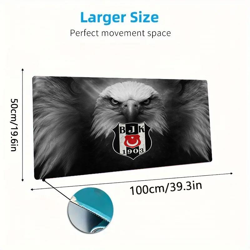 Besiktas Gymnastics Club Large Size Mouse Pad Large Gaming Table Cushion Non-slip Laptop Tablet Big Mousepad XXL Mat Mini PC Playmat With Lock Edge