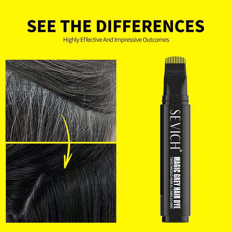 Haarfärbestift SEVICH 4 Farben Haaransatz-Auffrischung Schwarz Braun Haarfarbstift Einweg-Haarfärbecreme Pinsel Haar-Concealer 20ml