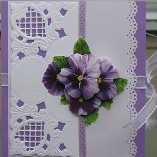 Schneideschablone, Blumen-Eckmuster, glatte, leichte Vorlage, Metallform für den täglichen Gebrauch