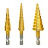 Hexagonal Handle Titanium Plated Ladder Drill Tower Drill Bit Set 3-12/4-12/4-20mm Small Three Piece Set Pocket Hole