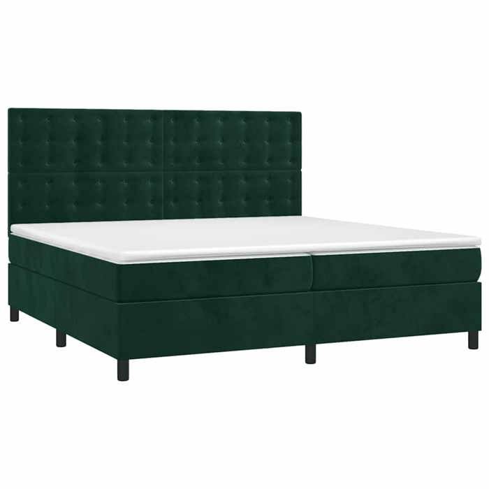 Maison Exclusive - Sommier à lattes de lit matelas et LED Vert foncé 200x200 cm