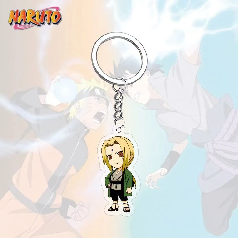 Llavero acrílico de Anime Naruto, accesorio, llavero de dibujos animados de Uzumaki Naruto