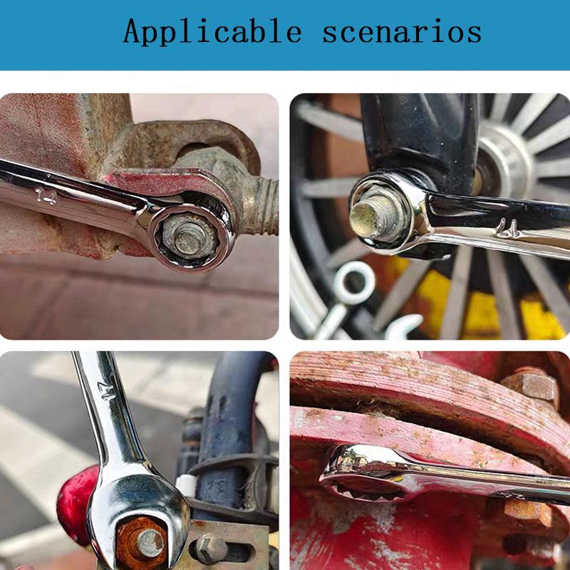 Multifunctional Open Box Wrench Hand Tools Multi-size Combination Wrench for Car Repair Double-ended Open-end and Box-end Wrench