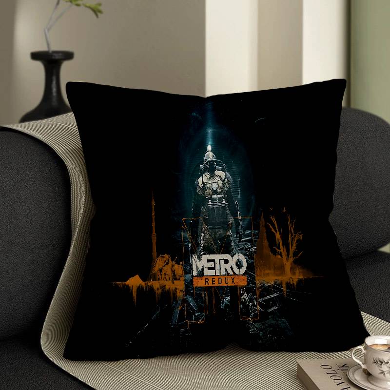 

Gaming Metro 2033 45*45cm Cushion Cover Pillow Cover Decor Pillowcase Home Pillowcase for Couch Pillow 12x12Inch