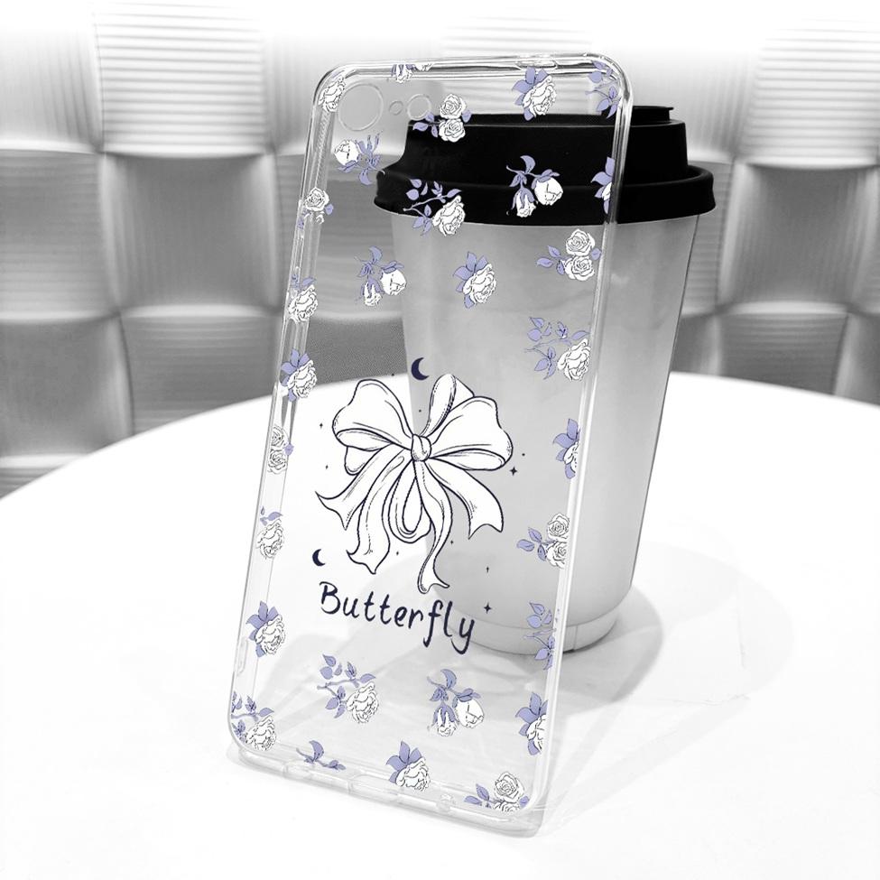 Clear Casing For iPhone 7 A1778 Cover For iPhone 8 A1905 Case Cute Cat Fashion Butterfly Luxury Kawaii 2D Painted
