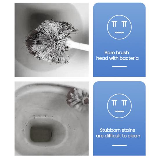Jednorázová toaletní štětka Prodloužená rukojeť Silná čisticí tyč Třívrstvá struktura Čistič koupelny vany toalety