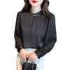 Wielofunkcyjna damska bluzka szyfonowa z długim rękawem na jesień 2024 - Modny i trendy top