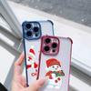 Ae120 Merry Christmas Santa Design Electroplated TPU Phone Cases for Samsung A54 A12 A14 S23 S24 Ultra A55 A15 S20 S21 FE Four Corner Protection Cover