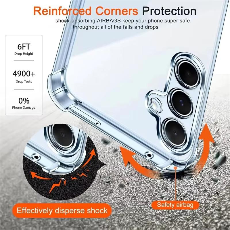Custodia Trasparente per Samsung Galaxy S24 FE 5G Sottile Morbida in TPU Guscio Protettivo Cover su SamsungS24FE Samung S24FE S25FE S 24FE 25FE 5G