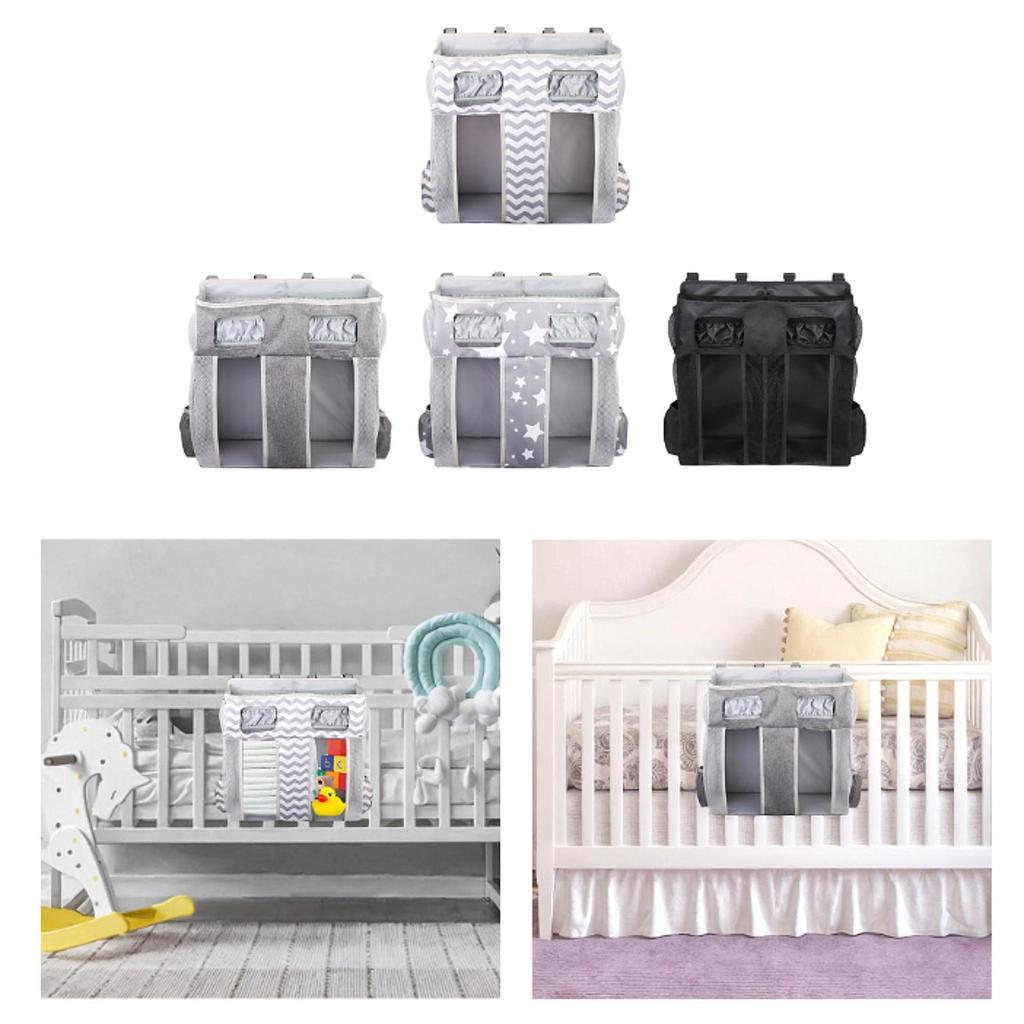 Hängender Windel-Organizer für Jungen, Mädchen, Bettspielzeug für Baby-Essentials mit Papierhalter, Aufbewahrungstasche für das Kinderzimmer, Baby-Windel-Stapler