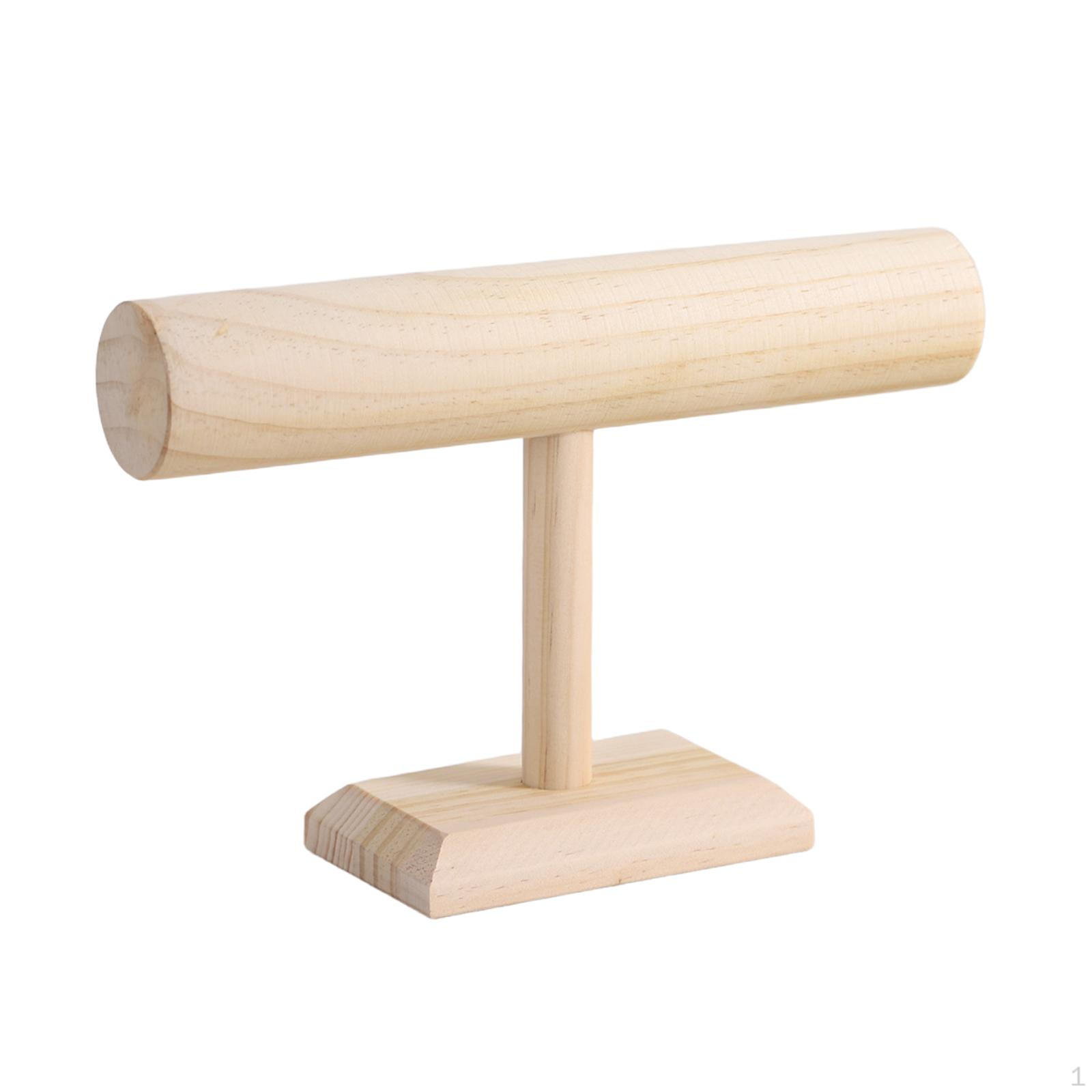 

Подставка для браслетов для мужчин и женщин, Органайзер, Органайзер для украшений, Резинки для волос, 1 Layer Long_Wooden color