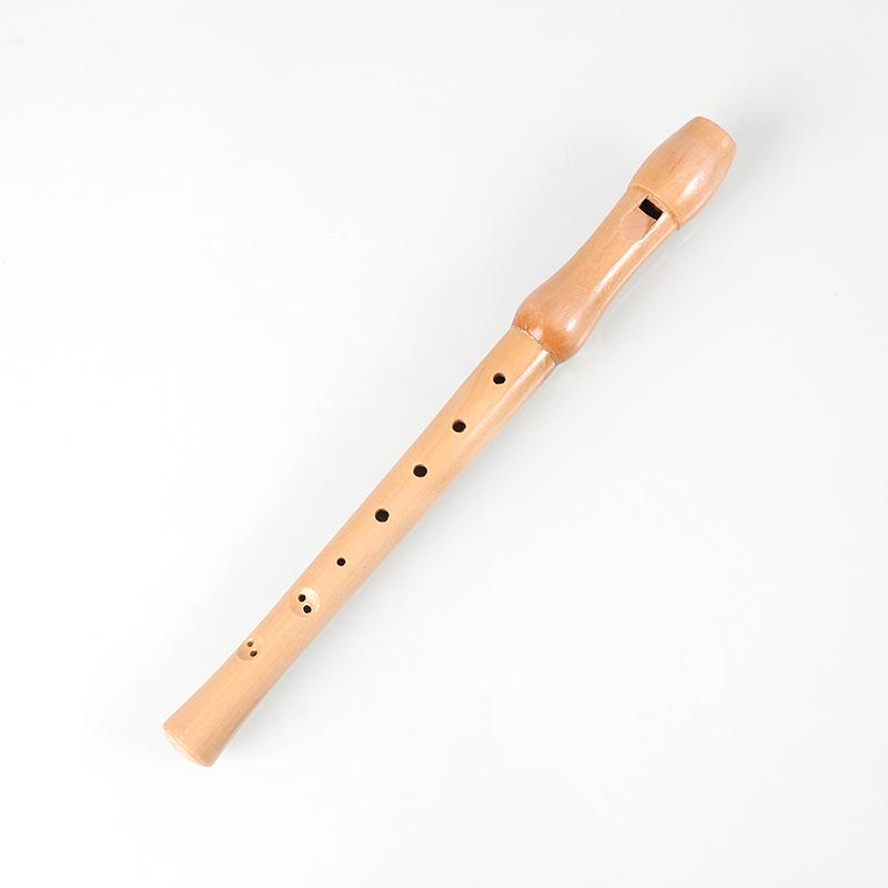 All-Wood German Eight-Hole Soprano Recorder for Children - Beginner Flute Wind Instrument