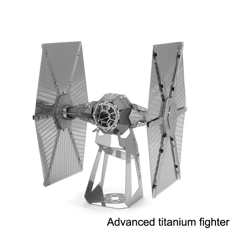 3D Metal Puzzle Set: Star Wars Series - Millennium Falcon, R2D2, TIE Fighter Assembly Model, Ideal Birthday Gift