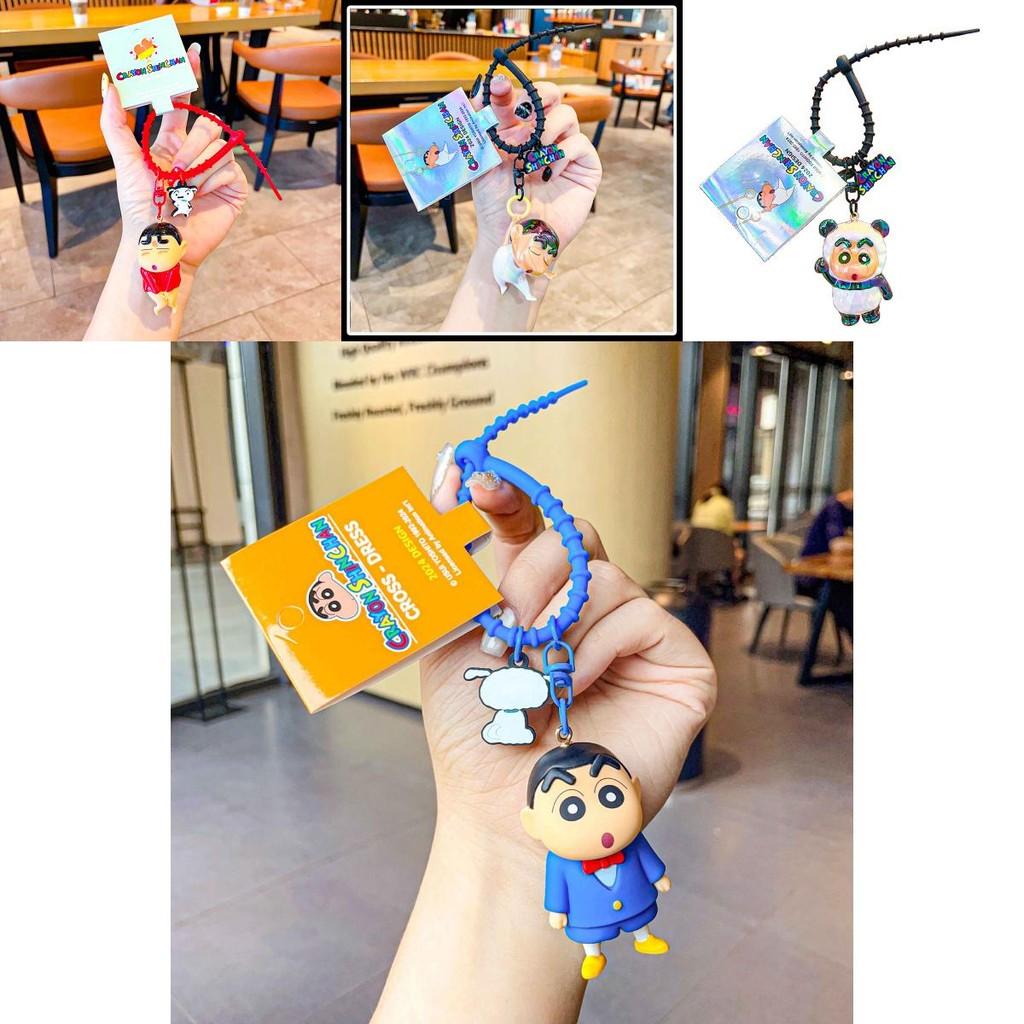 Adorable Crayon Shin-chan Pvc Alloy Keychain Cute Cartoon Pendant For Gifts And Accessories