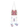 Acrylic Double-sided Diamond Painting Captures Flower Butterfly Hummingbird Dragonfly DIY Wind Chimes Garden Doors and Windows D