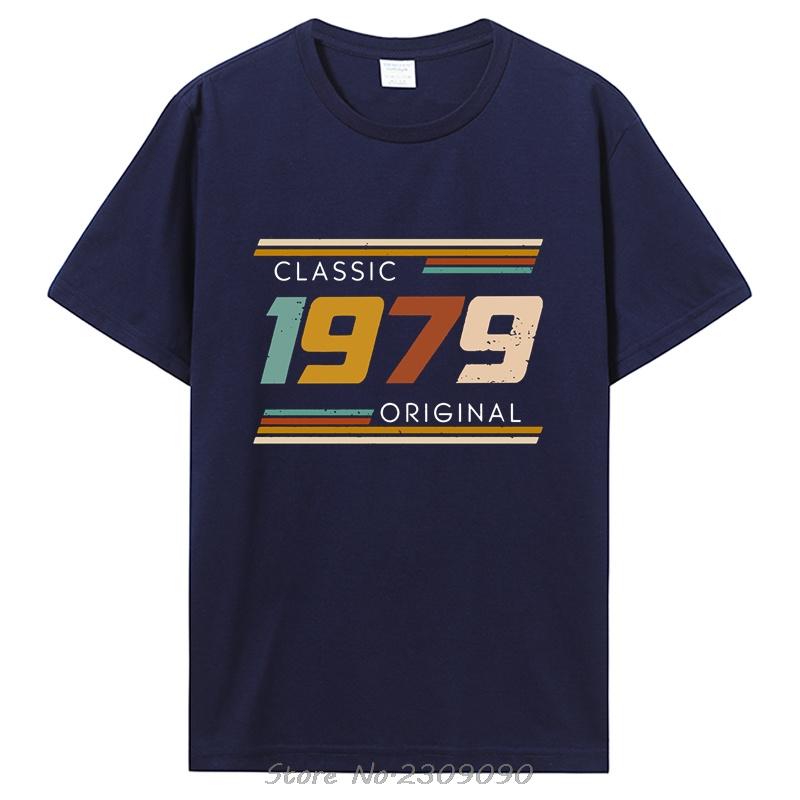 Graphic Streetwear Birthday Gifts Summer Style Cotton T-shirt Men Clothing Novelty Vintage Made In 1979 Fitness Tshirt Tees