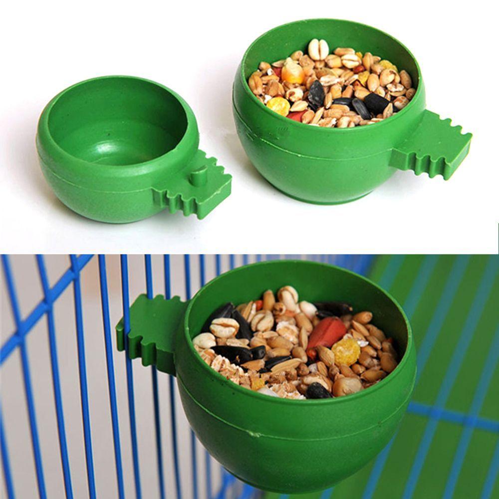 

3Pcs Food Bowl Water Feeder Cage Aviary Green Cup Bird Supply Feeding Bowl Pet Products