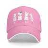 Un Deux Trois Cat  Funny  Gift Baseball Cap fishing hat mens big size  sun caps Hats Woman Mens