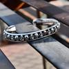 Trendy Dark Goth Skull Hip Hop Punk Cool Creative Open Bracelet Men's Simple Retro Motorcycle Bracelet Street Niche Accessories