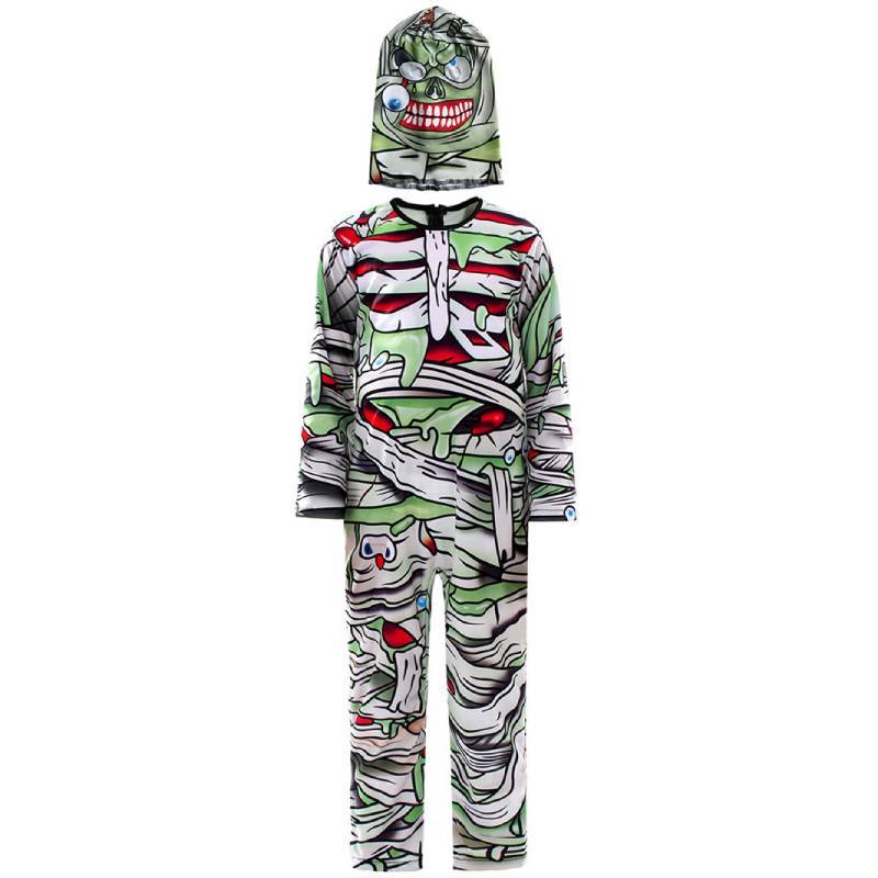 Disfraz de Cosplay de Momia de Halloween para Niños con Malla y Tejido Suave para Actuaciones Infantiles