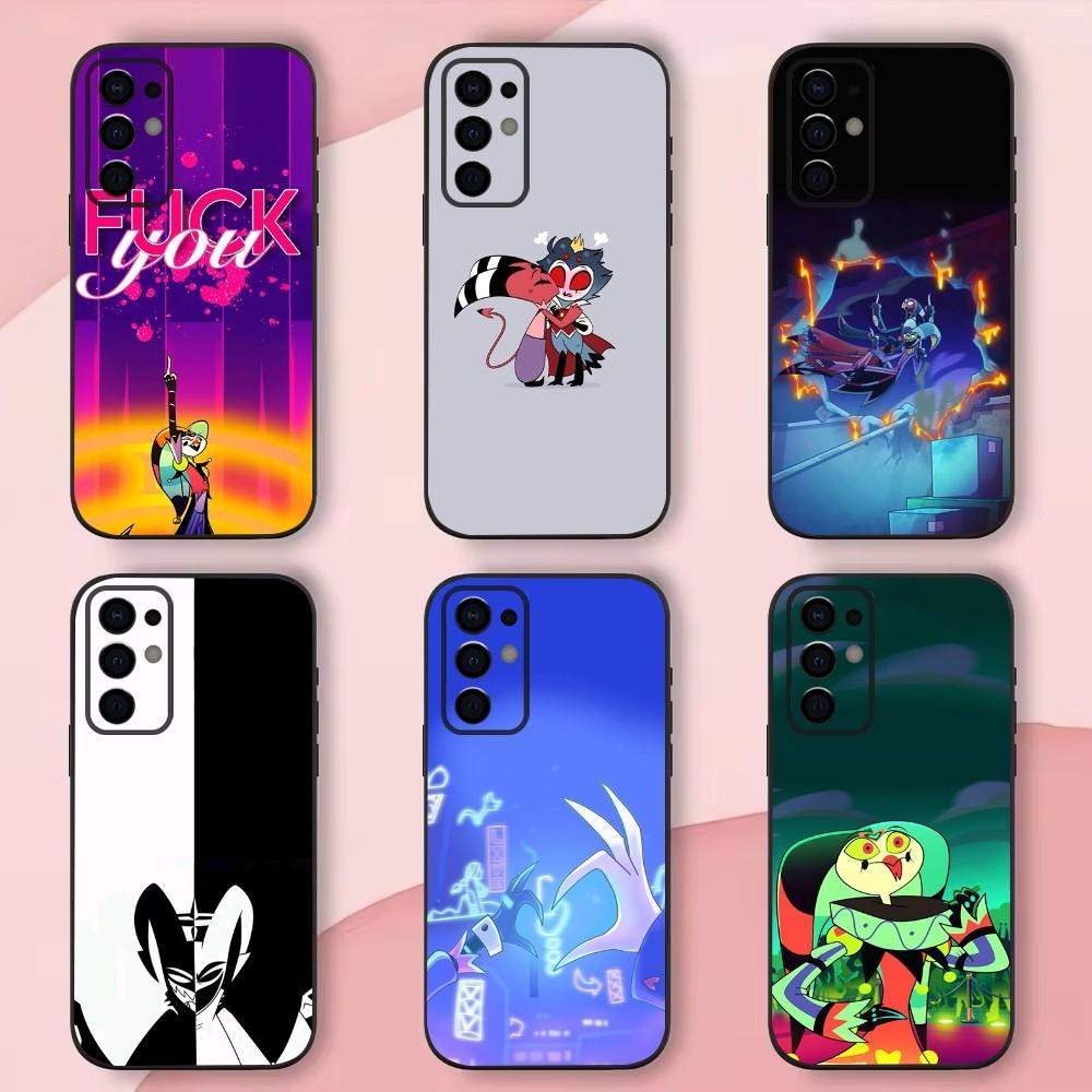Anime Cartoon Phone Case For Samsung S24,S21,S22,S23,S30,Ultra,S20,Plus,Fe,Lite,Note,10,9,5G H-Helluva Boss Black Soft Shell