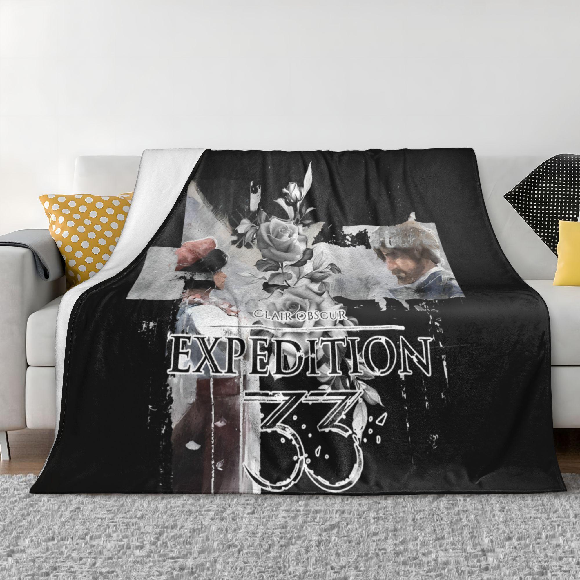 

Clair Obscur Expedition 33 Игровой плед Флис Летний Многофункциональный Супермягкий Плед для Кровати Офиса Одеяло 50x60in