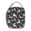 Fresh Flower Wild Horse Pattern Insulated Lunch Bag for Kids School Cooler Thermal Food Box Tote Leakproof Lunch Boxes Container
