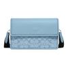 Turner 25 Klassische Monogramm-Klappverschluss Chambray-Jacquard-Stoff und Leder Umhängetasche Damen Umhängetasche Hellblau CH828-SVLB