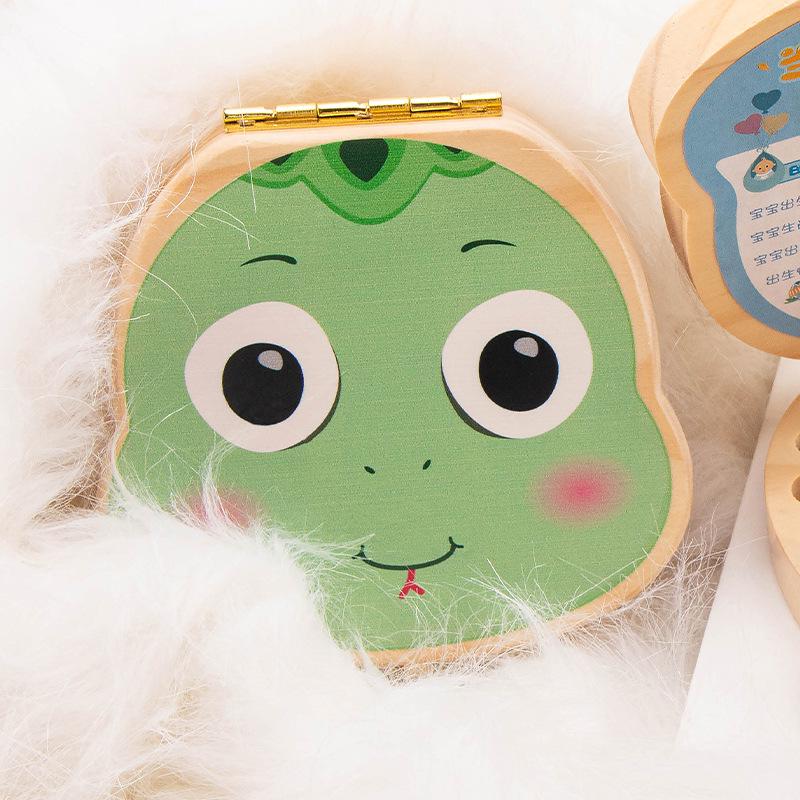 

Wooden Zodiac Snake Baby Tooth Box - Keepsake Collection Gift for Boys and Girls