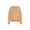 Logo Jacquard Ribbed Crewneck Sweater Men Sweater Camel CA308