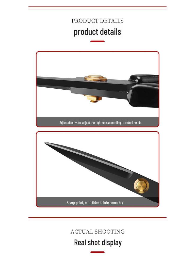 Manganese Steel Forged Tailor Scissors: 8-12 Inch Cloth Cutting