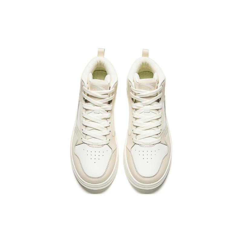 Anta Durable Breathable High-Top Skateboard Shoes Women's White Sneakers 922348002Q-4