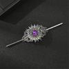Delicate Floral Hair Stick Crystal Hairpiece with Sparkling Crystal for Evening Wear Photo Props