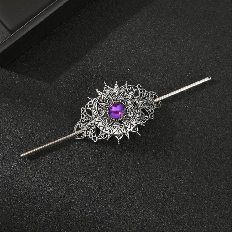 Delicate Floral Hair Stick Crystal Hairpiece with Sparkling Crystal for Evening Wear Photo Props