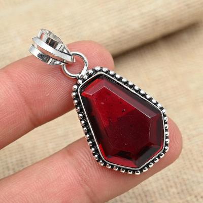 Granat-Edelstein, 925er-Sterlingsilber, handgefertigter Schmuck, fantastischer Schmuck für Damen