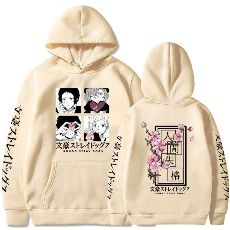 Japanse Anime Bungo Stray Dogs Hoodies Kawaii Harajuku Manga Grafische Cartoon Bedrukte Streetwear Sweatshirts Unisex Heren Pullovers Tops