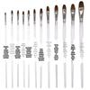 Sable Oil & Acrylic Frosted Handle Gouache Watercolor Painting Brush Set