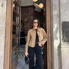 European-American Style Women's Suede Fashion Jacket