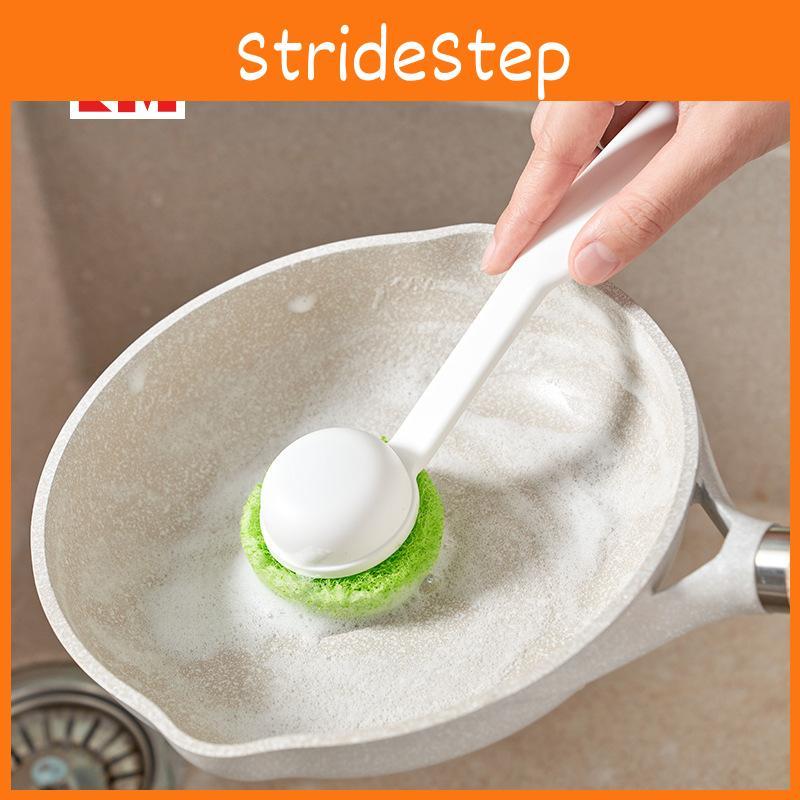 Pot Brush Kitchen With Soft Sponge Head For Safe Nonstick Pan Cleaning