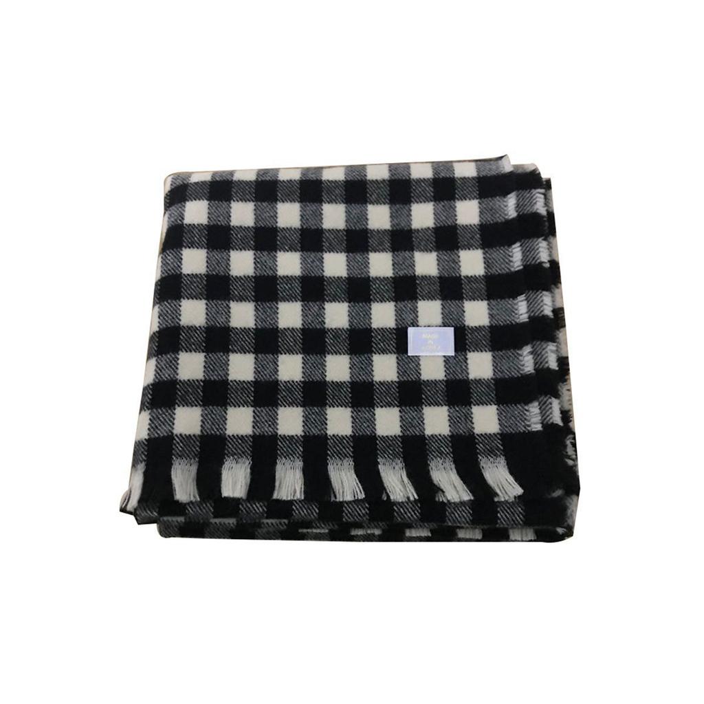 New Korean Style Plaid Scarf for Women Winter Tassels Retro Long Shawl  Scarf  Korean Style Atmosphere  Versatile Couple Trend