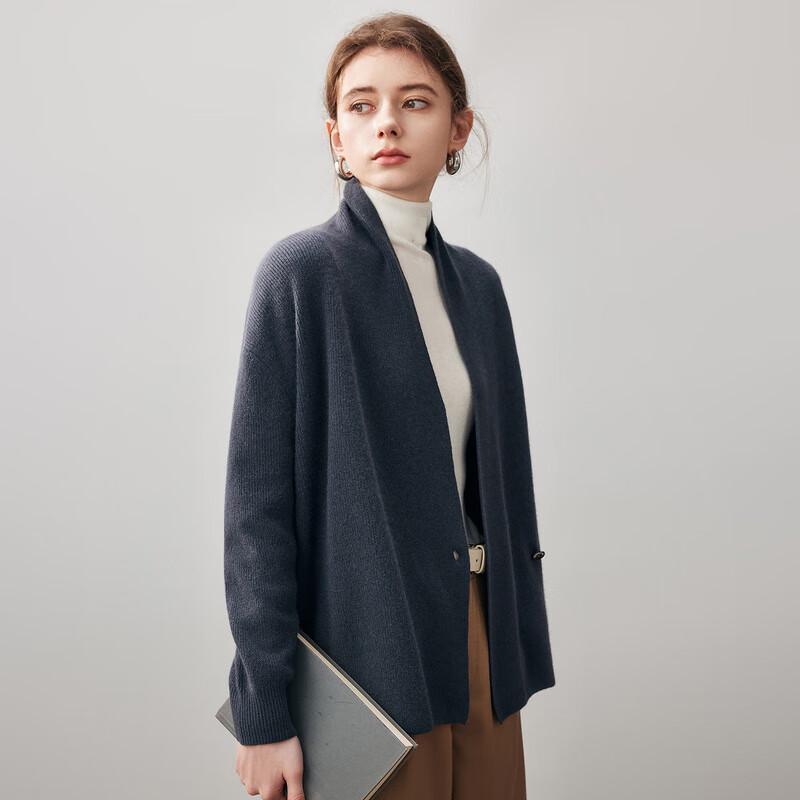 Kommon Boca Women's 2025 A/W Loose Fit Thick Cashmere Cardigan