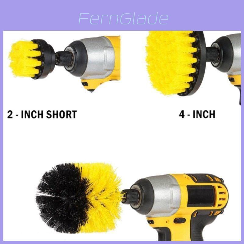 Premium 360 Grad Turbo Power Scrub Badezimmer Bodenfliesen Reinigungsbürsten-Set für Bohrer-Set
