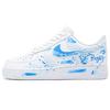 Air Force 1 Amortizare Fun Graffiti Ușori Partea de jos joasă Pantofi Skateboard Unisex Alb Albastru CW2288-111(Echipa241-)