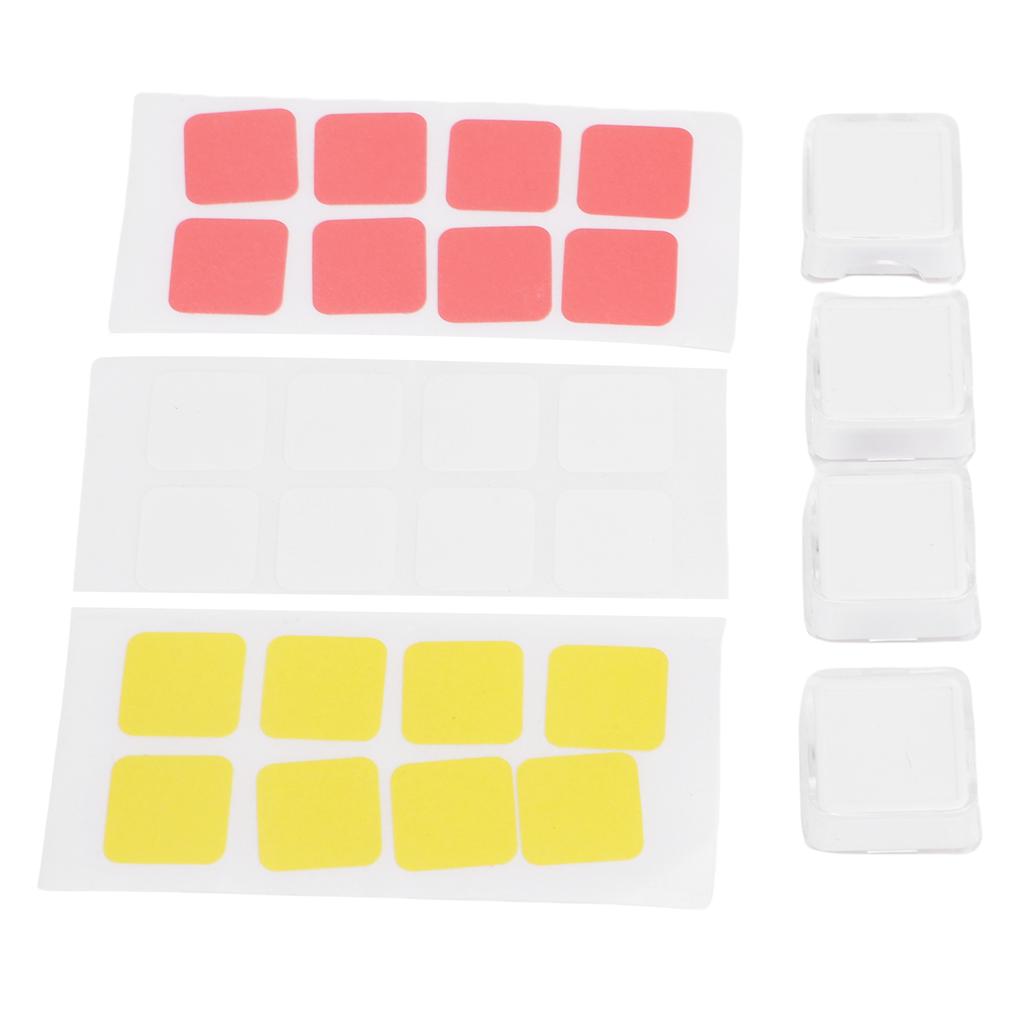 4PCS Double Layer Keycaps with Transparent Cover Removable Stickers ABS Mechanical Keyboard Replacement Keycaps