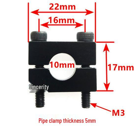 Double Hole Aluminum Alloy Tube Clamp - Air Line Panel Bracket for 1/4, 3/8, 1/2 Inch