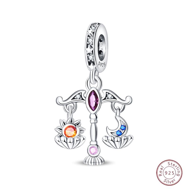 Copper Beaded Pendant Sun Moon Star Magic Tarot Vitality Suitable For Original 3Mm Bracelet Women Exquisite Jewelry