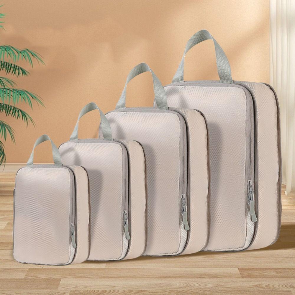 4pcs Multi-Purpose Waterproof Organizer Bags Foldable Luggage Storage Cases  Handbag Storage
