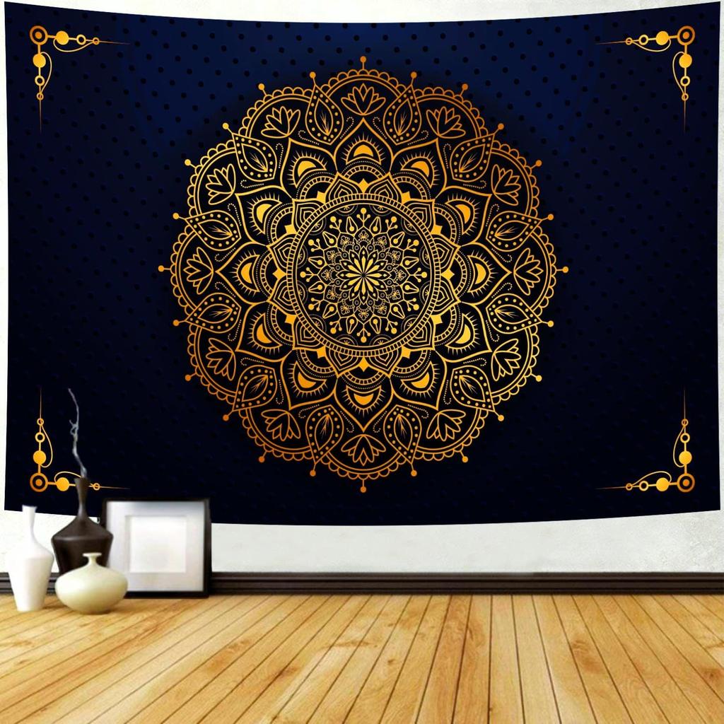 Skull Tapestry Gothic Horror Colorful Skeleton Mystic Dark Tapestry Wall Hanging Trippy Vintage Aesthetic Witchy Psychedelic
