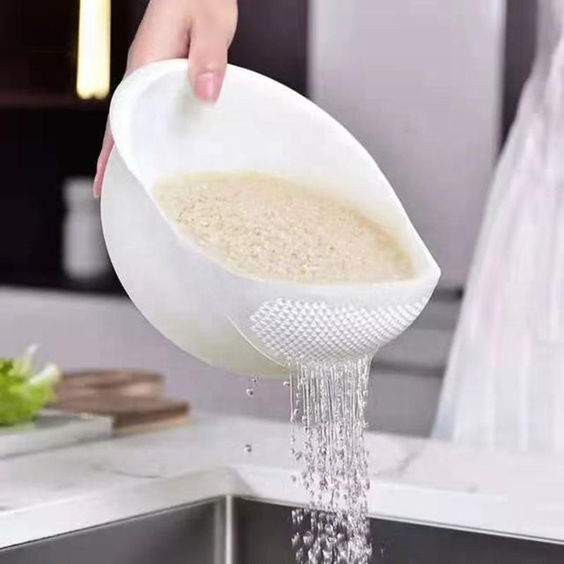 1PC Colino per Riso Colino in Plastica Cestello di Scarico per Cucina Ciotola per Riso Cestello per Lavaggio Frutta e Verdura Cestello per Scarico del Lavello Attrezzi da Cucina