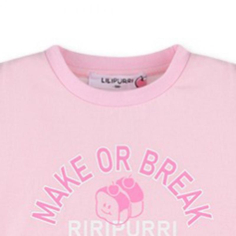 [lilipuri] Unique Crop Top And Bottom  Pink 